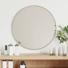 Nástěnné zrcadlo stříbrné Ø 40 cm kulaté