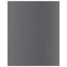 Vidaxl Přídavné police 8 ks šedé vysoký lesk 40x50x1,5 cm dřevotříska