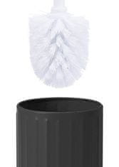 Eleganza WC kartáč v černé barvě, kovový, 47 x 9 cm