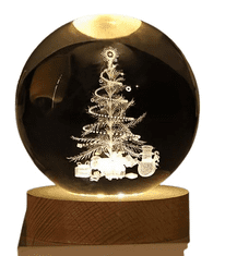 INTEREST Lampička křišťálová koule 3D - Dárky a vánoční stromek.