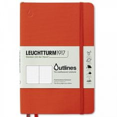 LEUCHTTURM1917: Zápisník Leuchtturm1917 Outlines - Oranžový