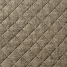 Eurofirany Dekorativní přehoz na postel LEN 170x210 tmavě béžový prošívaný s geometrickým vzorem