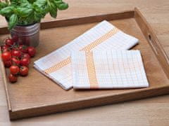 Euromat Kuchyňská utěrka NINA 45x65 design oranžová kostkovaná