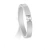 Krásný ocelový prsten s krystalem (Obvod 60 mm)