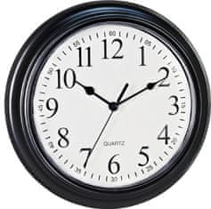 SEGNALE Nástěnné hodiny ručičkové 22,5 cm černý rám KO-837000300cern