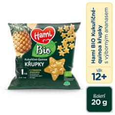 Hami BIO Křupky kukuřičné-quinoa s výborným ananasem 20 g, 12+