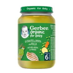 Gerber 6x Organic dětský příkrm hrášek s bramborami a kuřecím masem 190 g