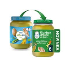Gerber 6x Organic dětský příkrm hrášek s bramborami a kuřecím masem 190 g