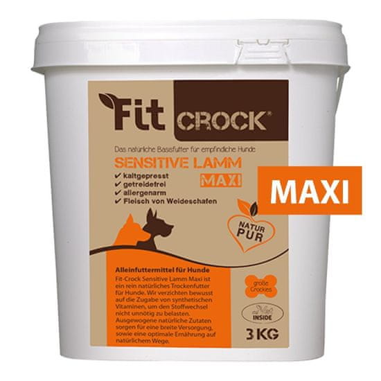 cdVet Fit-Crock Sensitive Jehněčí - granule lisované za studena Balení: 3 kg - MAXI