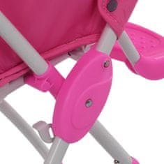 Vidaxl Dětská jídelní židlička růžovo-bílá