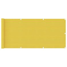 Vidaxl Balkonová zástěna žlutá 75 x 500 cm HDPE