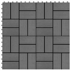 Vidaxl 22 ks terasové dlaždice 30 x 30 cm 2 m² WPC šedé