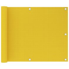 Vidaxl Balkónová zástěna žlutá 75 x 600 cm HDPE
