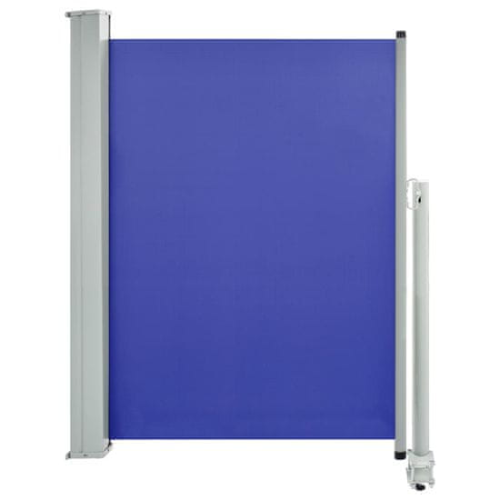 Vidaxl Zatahovací boční markýza / zástěna na terasu 100 x 300 cm modrá