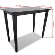 Vidaxl Hnědý dřevěný barový stůl