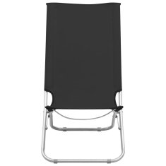 Vidaxl Skládací plážové židle 2 ks textil černé