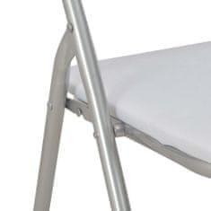 Vidaxl Skládací jídelní židle 6 ks bílé umělá kůže