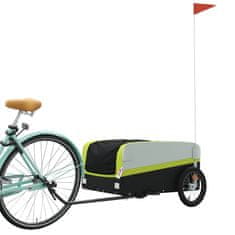 Vidaxl Vozík za kolo černý a zelený 45 kg železo