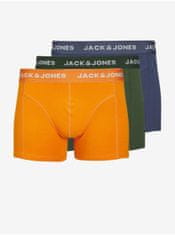 Jack&Jones Sada tří pánských boxerek v modré, zelené a oranžové barvě Jack & Jones S