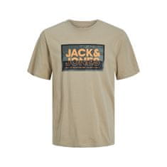 Jack&Jones Plus Pánské triko JCOLOGAN Standard Fit 12257335 Crockery (Velikost 8XL)