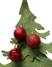 LEVNOSHOP Sada vánočních ozdob, průměr 5 cm, koule, 8 kusů Červená