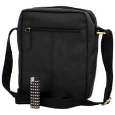 Bellugio Pánská kožená crossbody Danny, černá