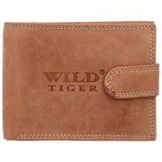 Wild Tiger Pánská kožená peněženka na šířku Wild Zaran, světle hnědá