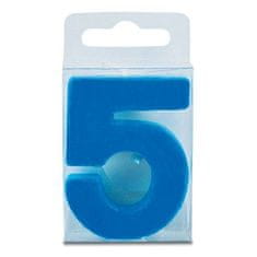 Staedtler Svíčka ve tvaru číslice 5 - mini, modrá - Stadter