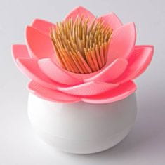 Qualy Stojánek na párátka Lotus, bílý/růžový -