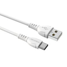 MobilPouzdra.cz Data kabel BOROFONE BX51 , USB na USB-C, 3A, 1m, bílý