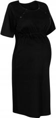 Be MaaMaa Dámská těhotenská/kojící noční košile Luna, černá, vel. XL