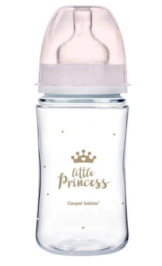 Canpol babies Antikoliková lahvička 240ml - Little Princess