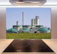 Wallmuralia Dekorační panel sklo Bioplynová stanice 100x70 cm