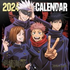 CurePink Oficiální nástěnný kalendář 2024 Jujutsu Kaisen (30 x 30|60 cm)