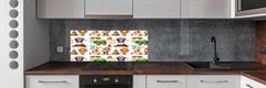 Wallmuralia Skleněný panel do kuchyně Hračky 125x50 cm