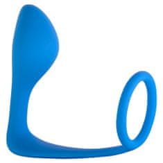 Lola Games Mužský anální stimulátor s kroužkem na penis Button Blue