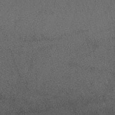Vidaxl 3místná pohovka s podnožkou tmavě šedá 180 cm mikrovlákno