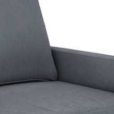 Vidaxl 4dílná sedací souprava s polštáři tmavě šedá samet