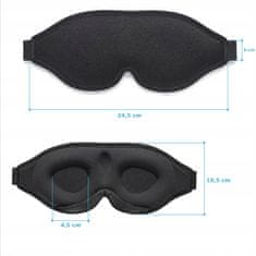 Medi Sleep Maska na oči, 3D spánkový pás, profesionální cestovní 99% zatemnění