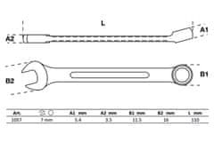 PRESS-HAMMER BGS technic Klíče očkoploché CrV (různé velikosti 6-50mm) - BGS Varianta: BGS Velikost: 27