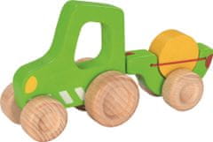 Goki Dřevěný traktor s vlečkou