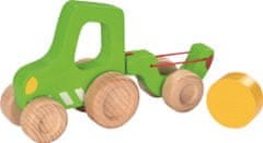 Goki Dřevěný traktor s vlečkou