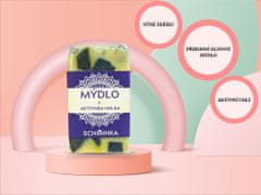 SCHMINKA Přírodní olivové mýdlo pro hloubkové čištění s aktivním uhlím FIALOVÉ