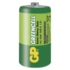GP Baterie Greencell 1,5 V, R20, typ D, 2 ks