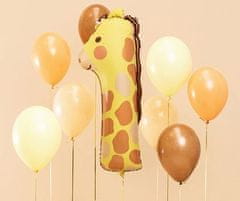 KIK Fóliový balónek číslo "1" - Žirafa 42x90 cm