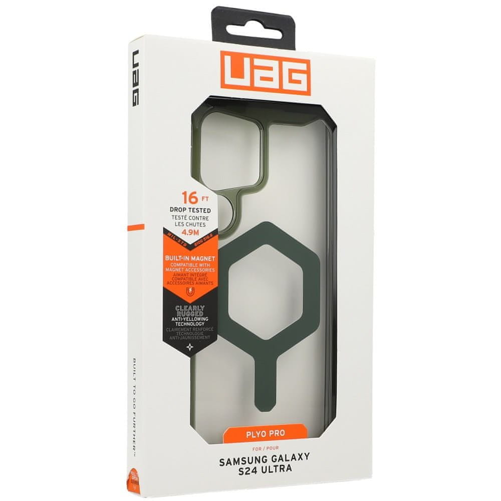 UAG obal Plyo Pro with Magnet, ice/olive - Samsung Galaxy S24 Ultra (214431114372)