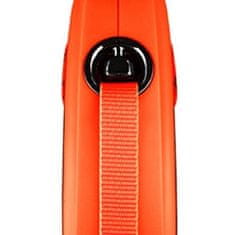 Flexi Xtreme XS popruh 3m, oranžová do 15kg s pružným Soft-Stop páskem