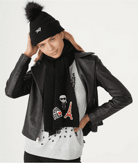 Karl Lagerfeld Dámská zimní čepice RIBBED černá univerzální