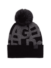 Karl Lagerfeld Dámská zimní čepice Pom Pom Faux Fur univerzální