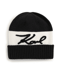 Karl Lagerfeld Dámská zimní čepice RUGBY černá univerzální